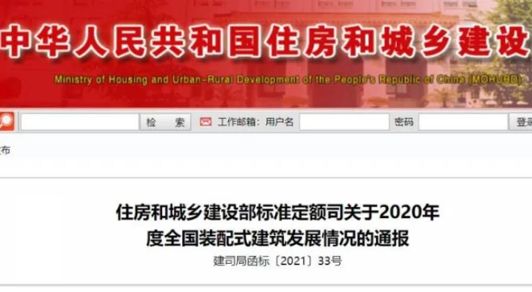 同比增長50%！住建部：2020全國新開工裝配式建筑6.3億平方米